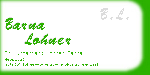 barna lohner business card